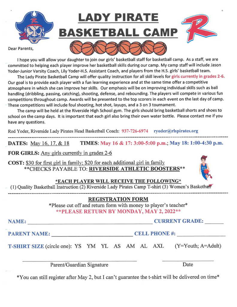 Lady Pirates Youth Camp