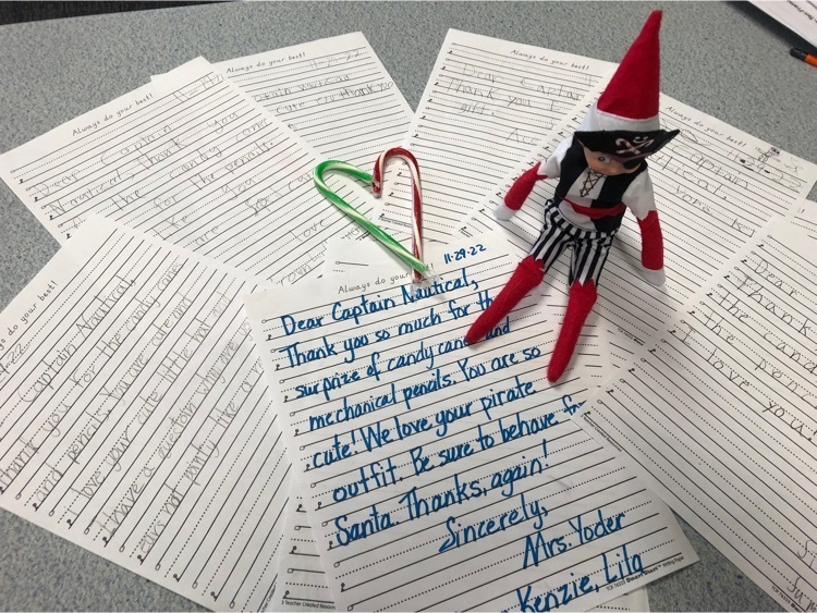 Capt. Nautical enjoyed his thank-you notes!! 