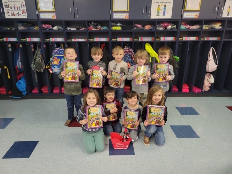 The PM Pre-K received Fairy Tale coloring books  