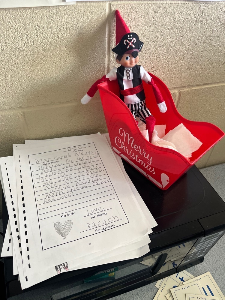 Captain Nautical was so excited to receive thank yous from the class  